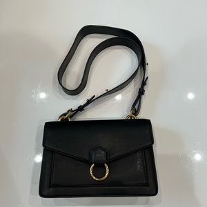 JW Pei The Envelope Black Chain Crossbody Bag